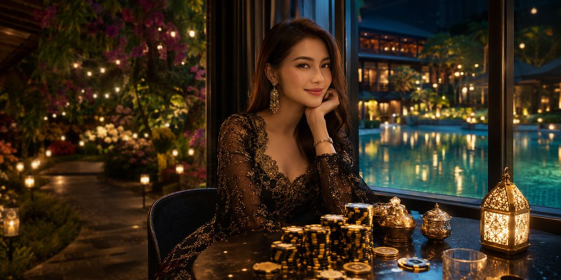 Suasana pertaruhan kasino semasa perayaan Hari Raya di Malaysia dengan tema tempatan
