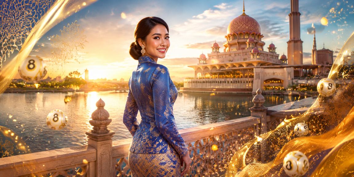 Pemain wanita berbaju kurung menikmati permainan slot di Putrajaya Malaysia